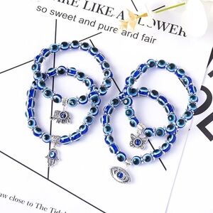 Turkish Lucky Evil Eye Bracelets Blue Evil Eye Bead Bracelet | Elephant